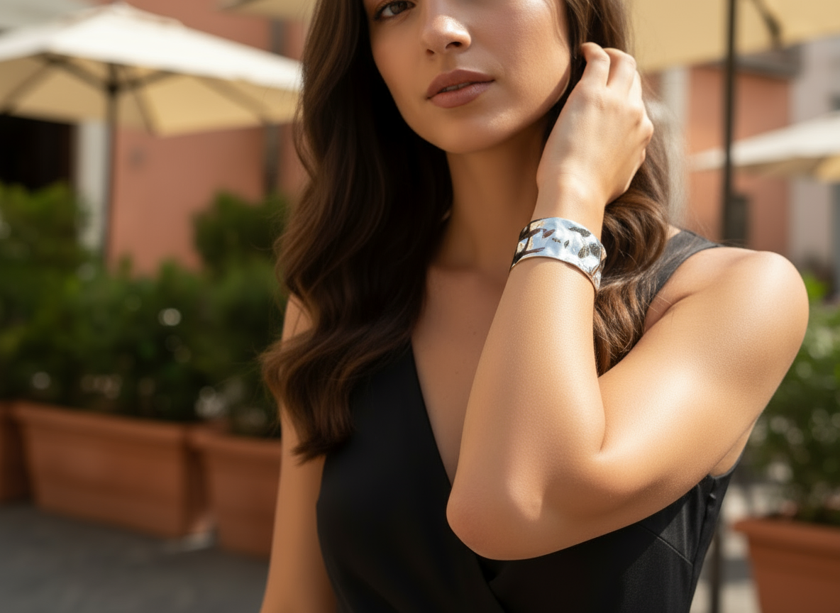 Pamela - Manchette argentée