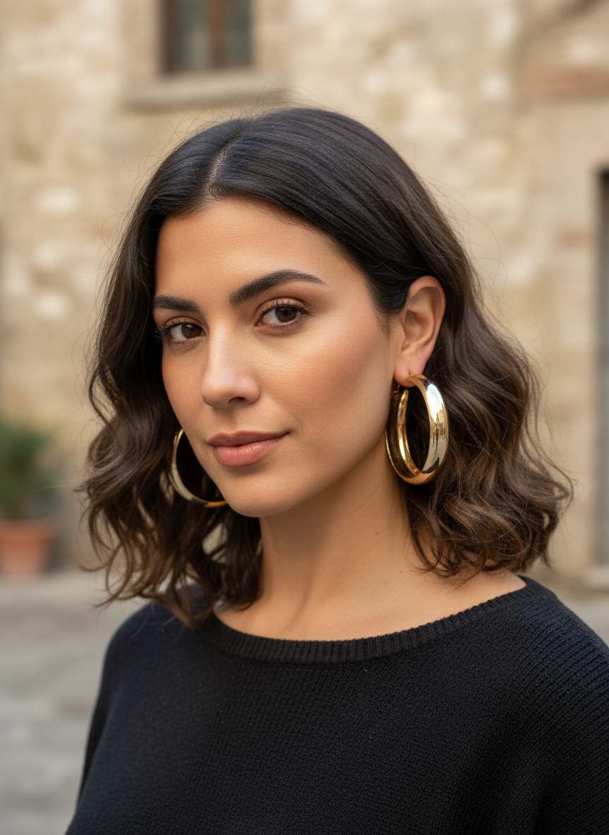 Stella - Boucles d'oreilles dorée