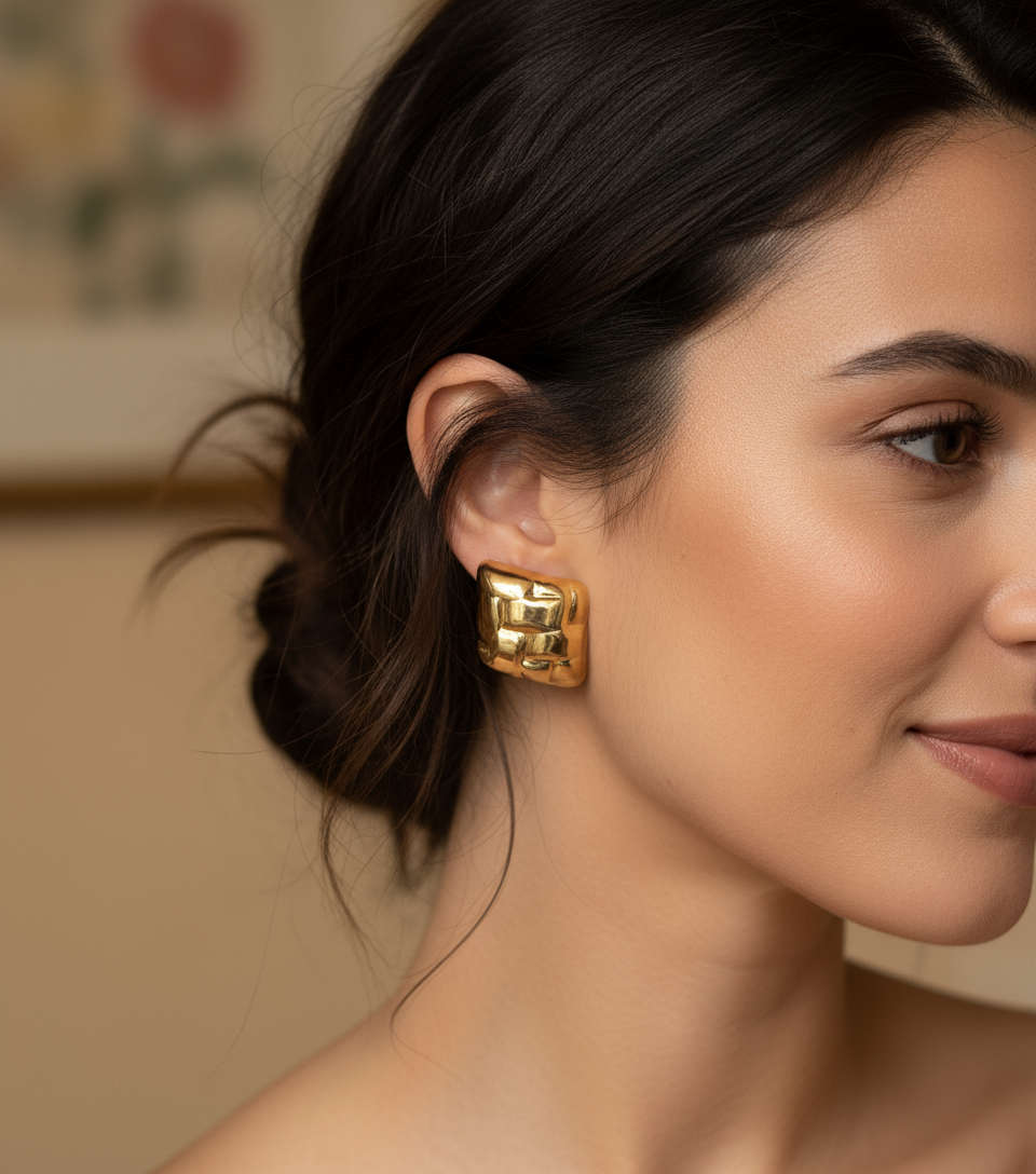 Antonella - Boucles d'oreilles dorés