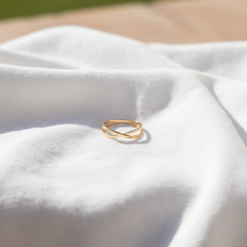 Emma - Bague liée dorée