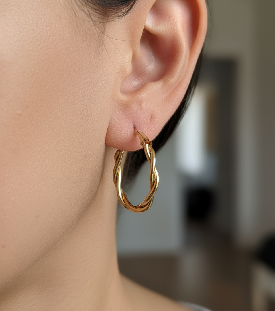 Camille - Boucles d'oreilles dorés