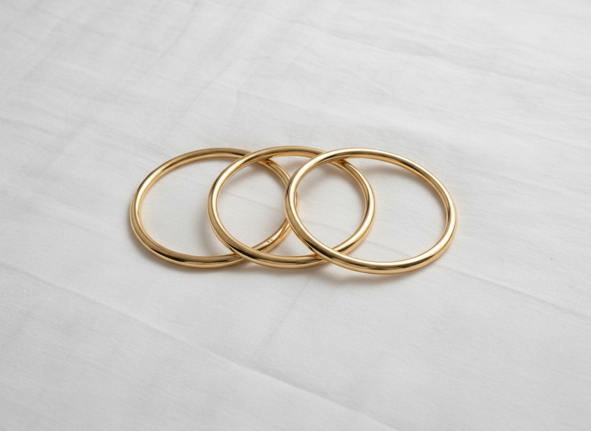 Clothilde - Ensemble de 4 bracelets dorés