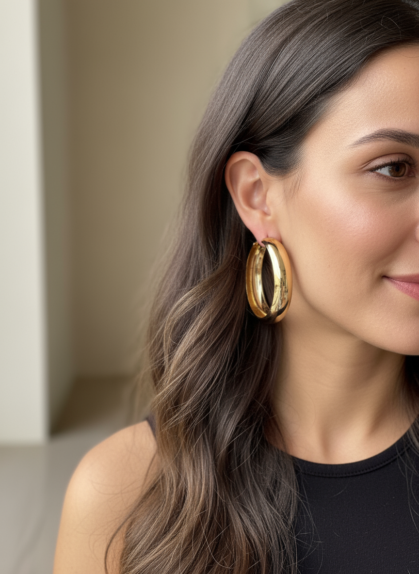 Stella - Boucles d'oreilles dorée