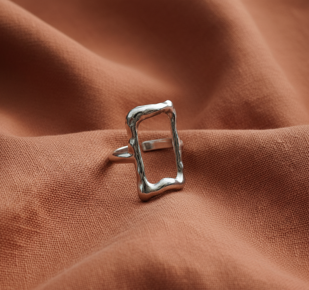 Clara - Bague en acier inoxydable argenté