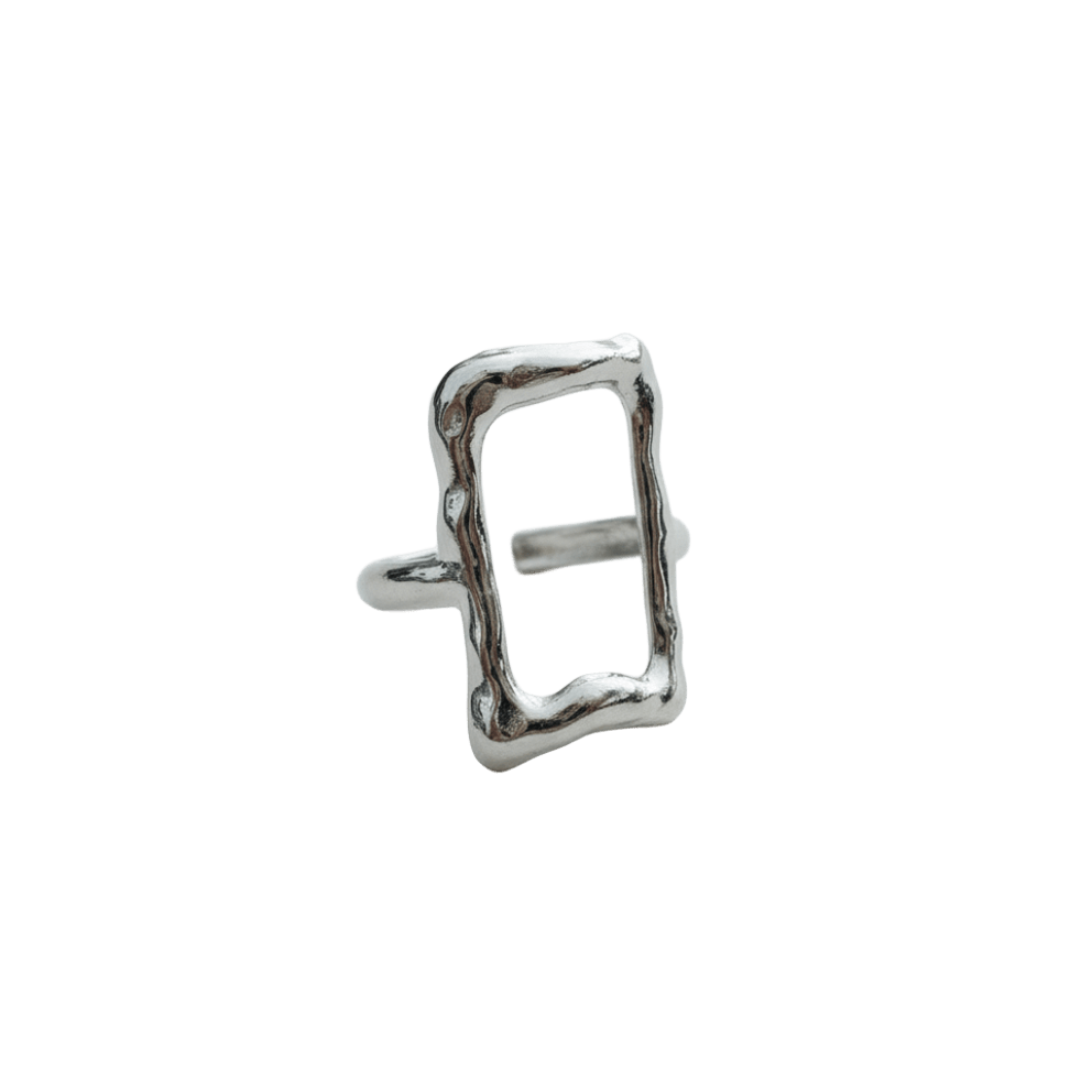 Clara - Bague en acier inoxydable argenté