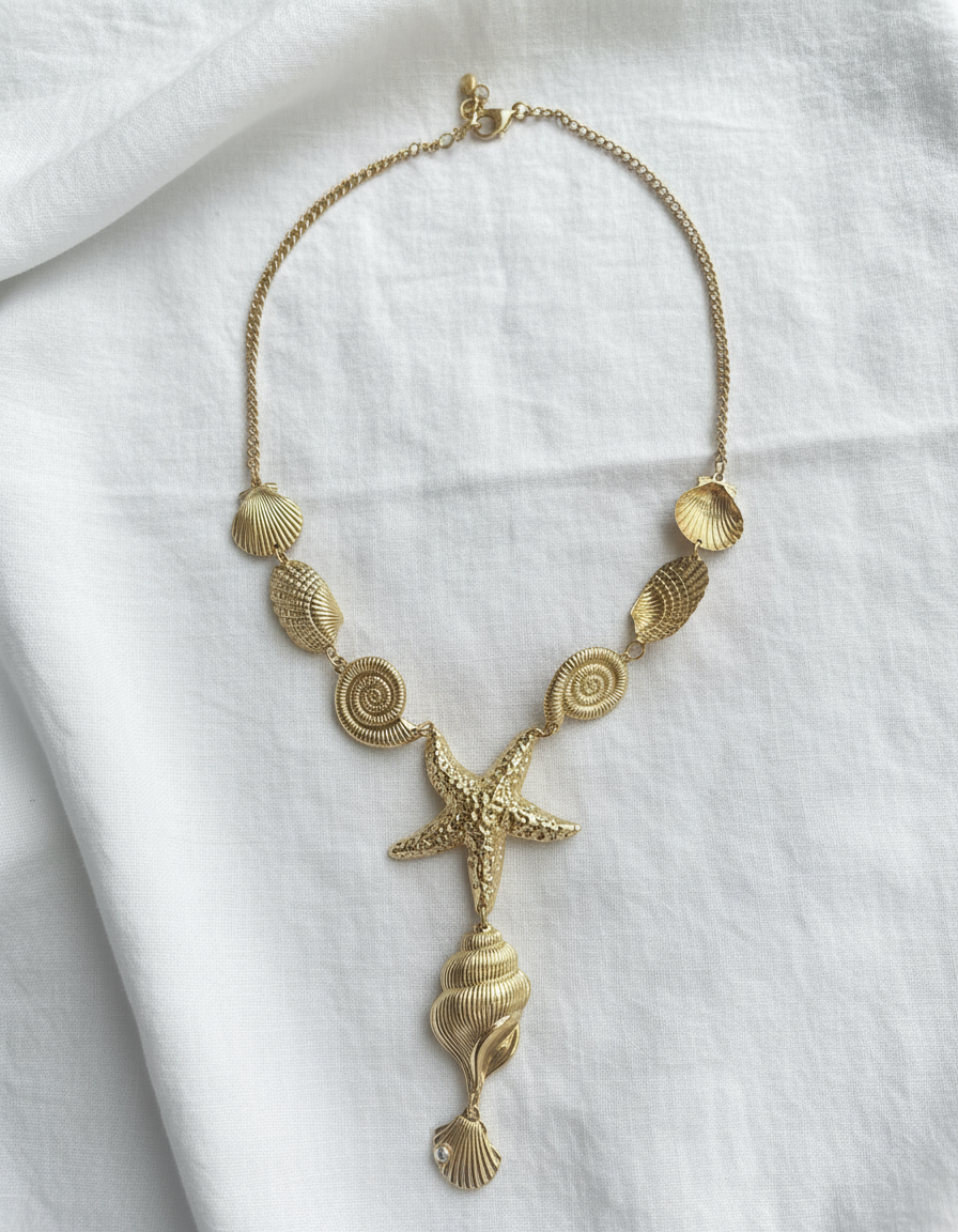 Antonia - Collier Breloques doré