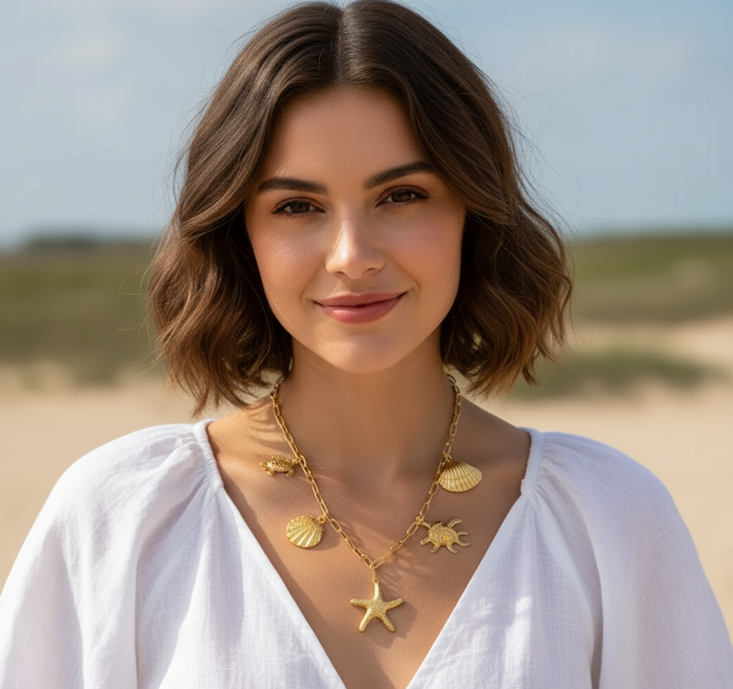 Eléonore – Collier à breloques en acier inoxydable