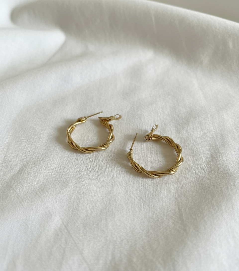 Camille - Boucles d'oreilles dorés