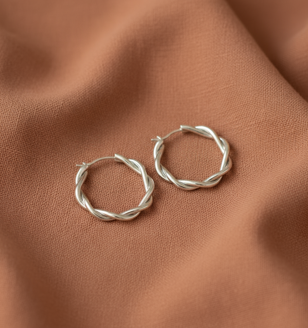 Chloé - Boucles d'oreilles argentées