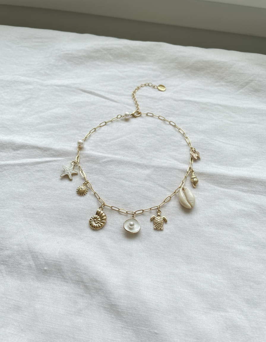 Anna -Collier Breloques Doré