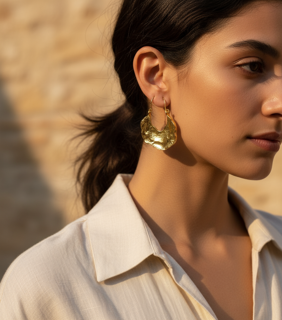 Clara - Boucles d'oreilles lune