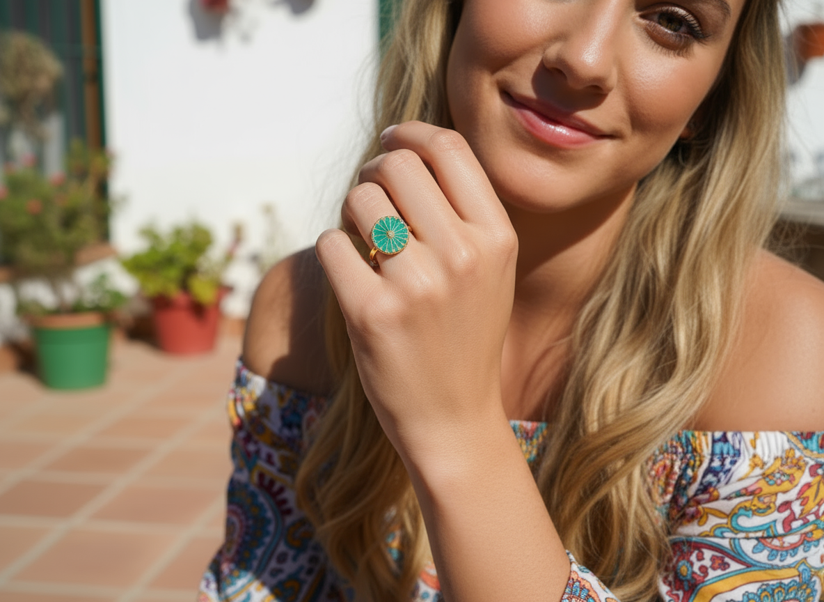 Begonia - Bague dorée